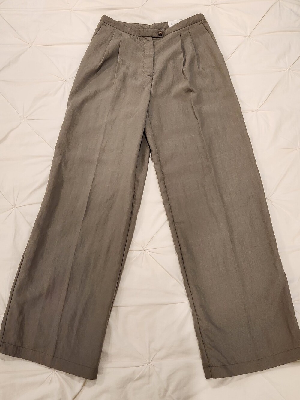Nicole Miller Pleated High Rise Straight Leg Trouser Size 4